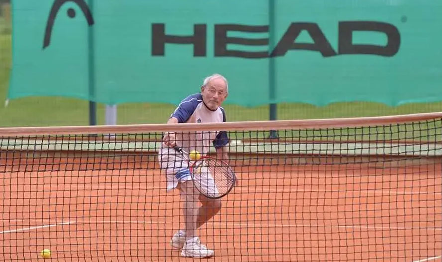 Leonid Stanislavsky. The world's oldest (100 years old) tennis player